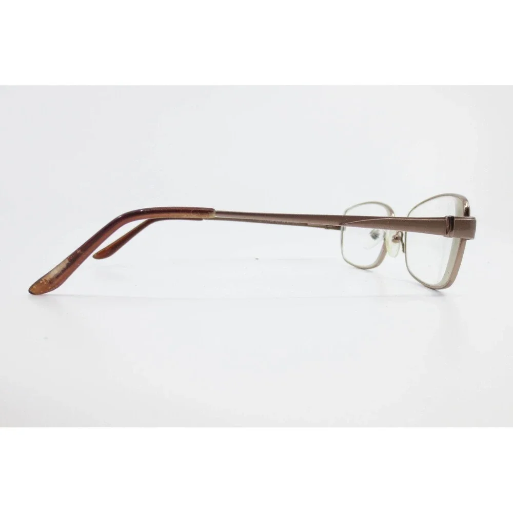 Enhance 4103 Satin Brown Metal Rectangular Eyeglasses Frames 55-17-140 35601